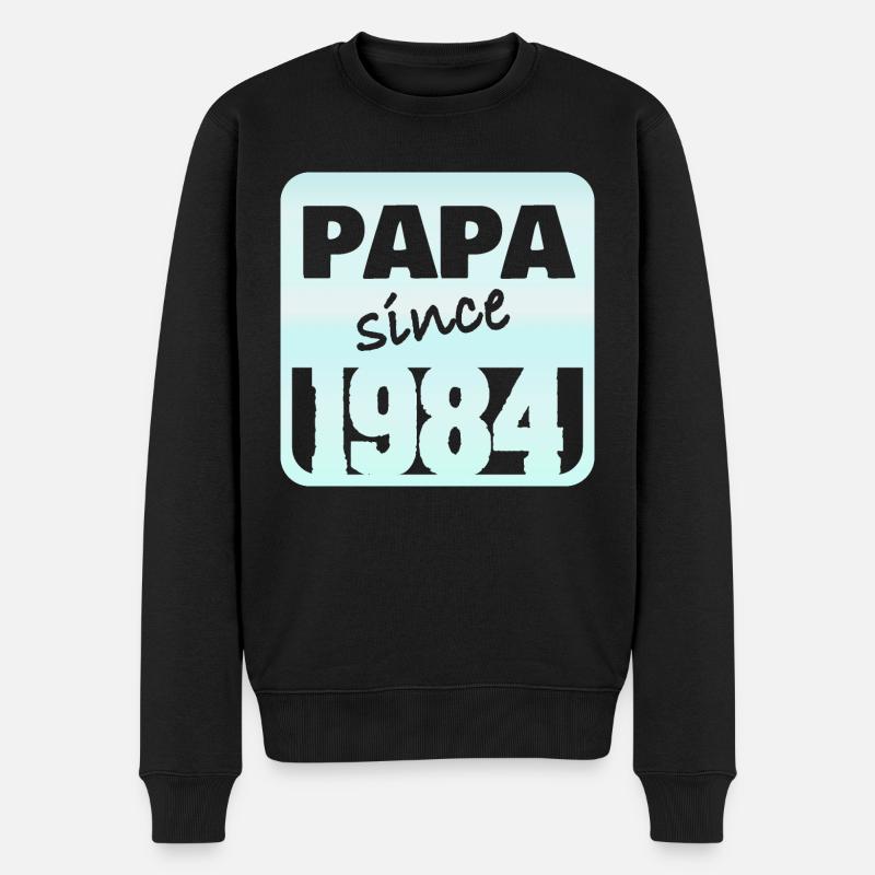 Vater 1984 - Männer Premium Bio Pullover - Schwarz