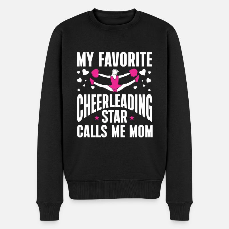 Cheerleader Cheerleading Cheer Mutter - Männer Premium Bio Pullover - Schwarz