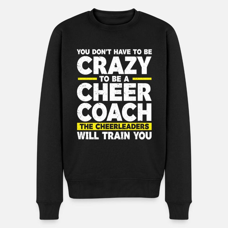 Cheerleader Cheerleading Cheer Trainer - Männer Premium Bio Pullover - Schwarz