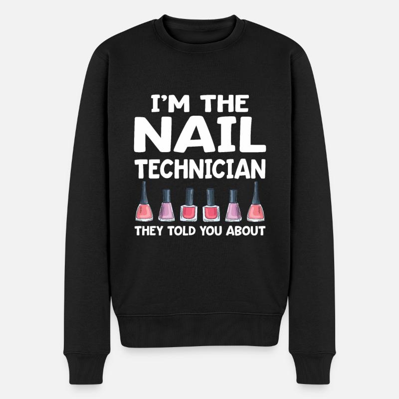 Nageltechniker Nagelstudio Nail Tech - Männer Premium Bio Pullover - Schwarz