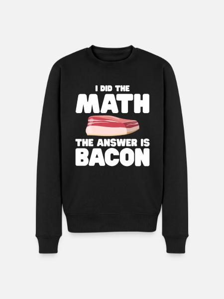 Bacon Food Pork Bacon - Men's Premium Organic Jumper - black