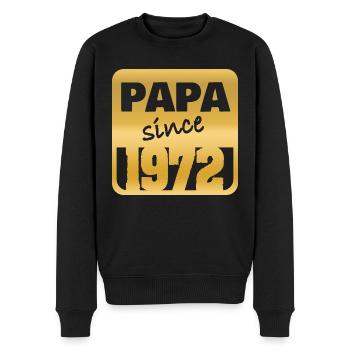 Vater 1972 - Männer Premium Bio Pullover - Schwarz - Vorne - Nico (187cm)