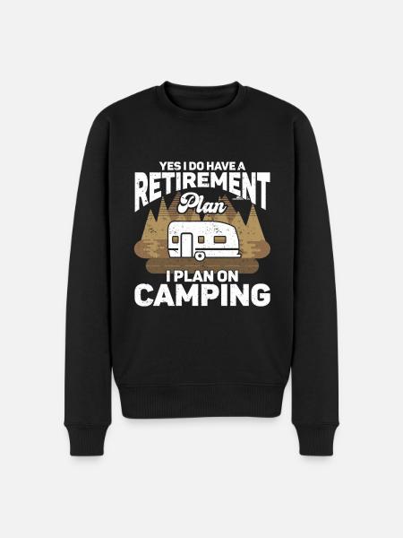 Camping Gift Campfire Nature Camper - Men's Premium Organic Jumper - black