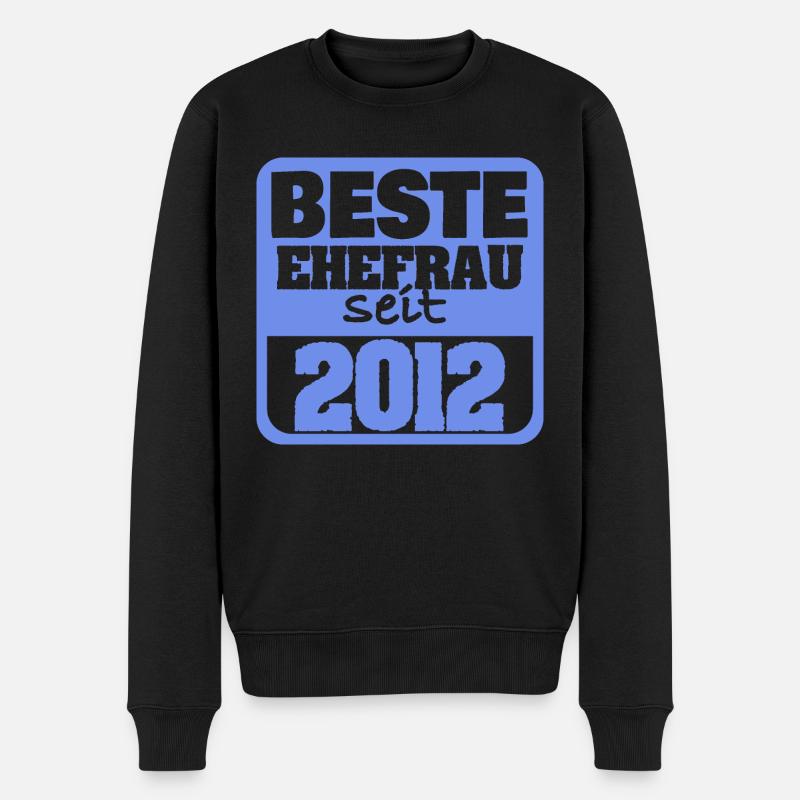 2012 - Männer Premium Bio Pullover - Schwarz