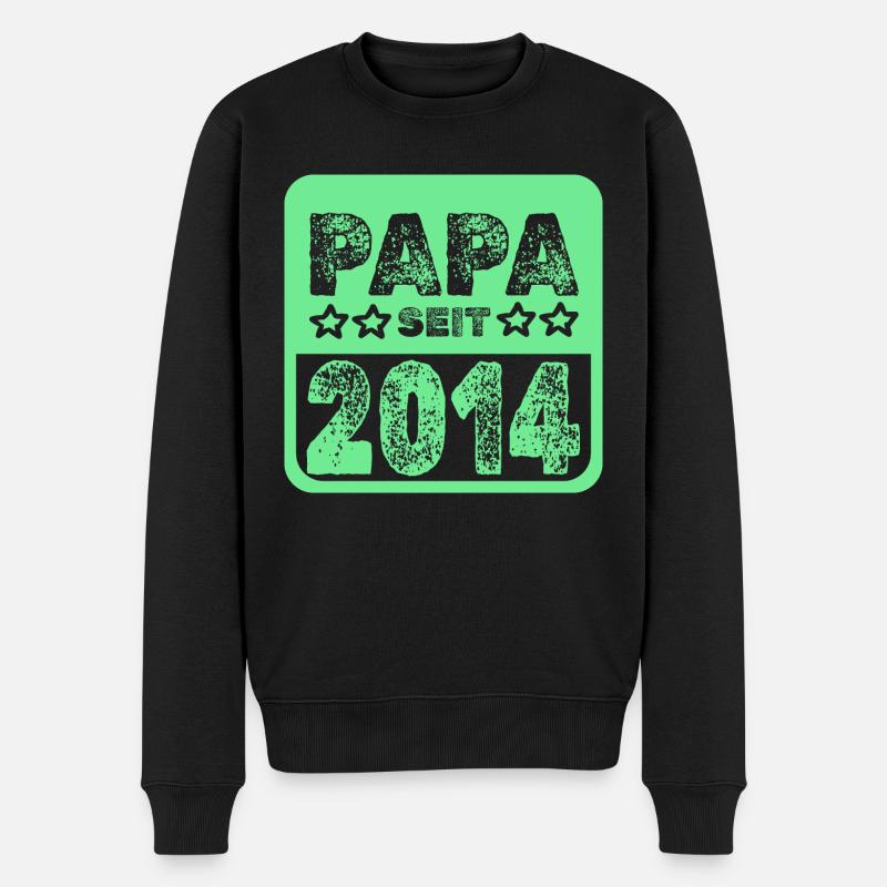 Papa 2014 - Männer Premium Bio Pullover - Schwarz