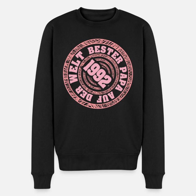 Vater 1992 - Männer Premium Bio Pullover - Schwarz