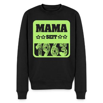 Mutti 1963 - Männer Premium Bio Pullover - Schwarz - Vorne - Nico (187cm)