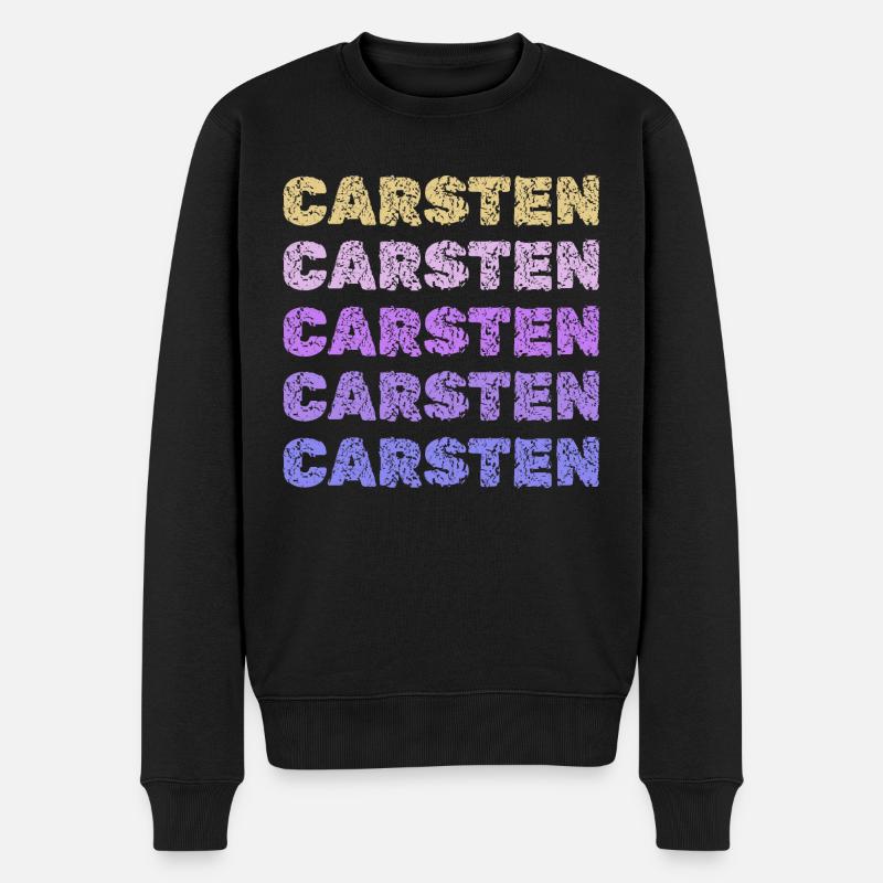 Carsten Carsten - Männer Premium Bio Pullover - Schwarz