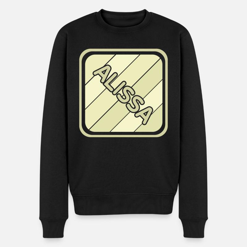 Nom de la fille Alissa - Pull Premium bio Homme - noir