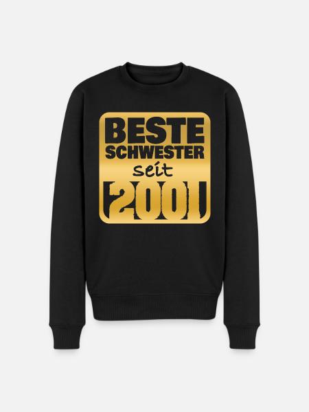 Schwester 2001 - Männer Premium Bio Pullover - Schwarz