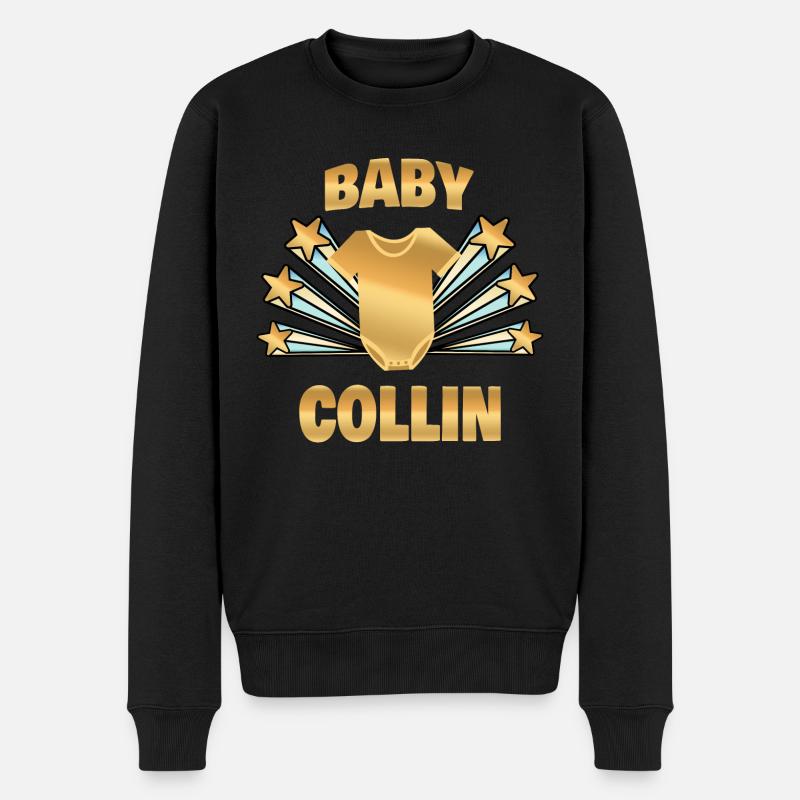Geburt Collin - Männer Premium Bio Pullover - Schwarz