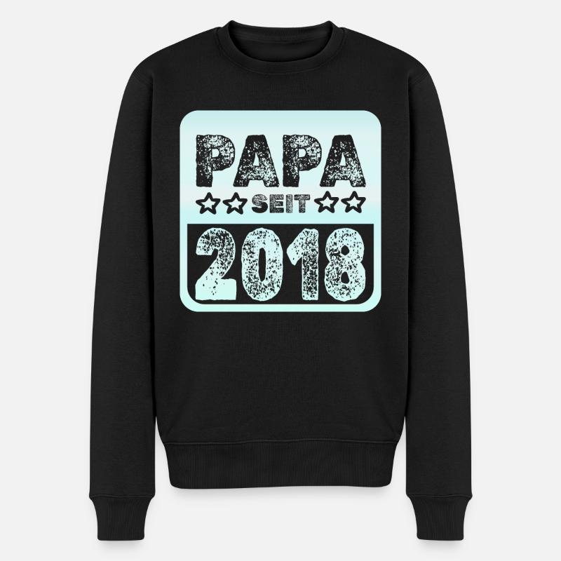 seit 2018 - Männer Premium Bio Pullover - Schwarz