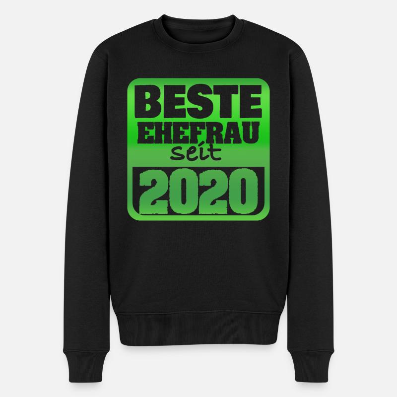 Frau 2020 - Männer Premium Bio Pullover - Schwarz