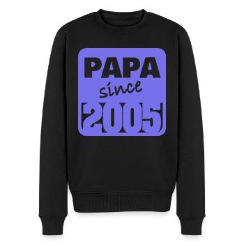 Vater 2005 - Männer Premium Bio Pullover - Schwarz - Vorne - Nico (187cm)