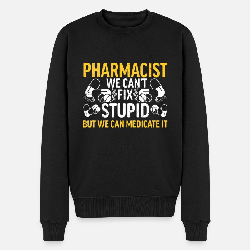 Diplôme de Pharmacien Médecine Pharmacie - Pull Premium bio Homme - noir