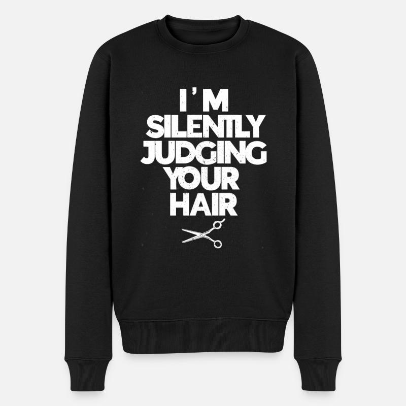 Friseur Geschenk Für Friseur Salon Spruch Friseur - Männer Premium Bio Pullover - Schwarz