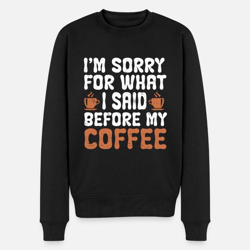 Barista Kaffee - Männer Premium Bio Pullover - Schwarz