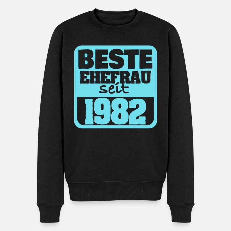 1982 - Männer Premium Bio Pullover - Schwarz