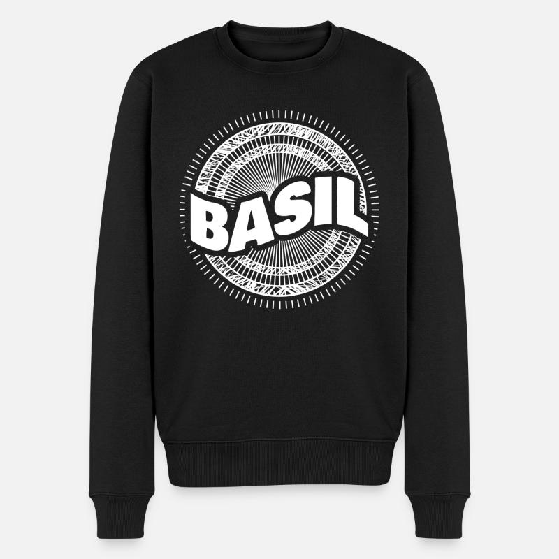 Idée cadeau Basilic - Pull Premium bio Homme - noir