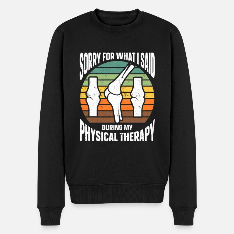 Physiotherapeut Physio Physiotherapie - Männer Premium Bio Pullover - Schwarz
