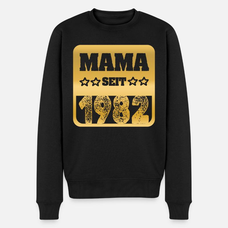 Mutter 1982 - Männer Premium Bio Pullover - Schwarz