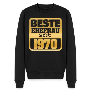 1970 - Men's Premium Organic Jumper - black - Front - Nico (187cm)