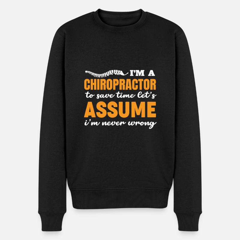 Chiropraktiker Chiropraktik - Männer Premium Bio Pullover - Schwarz