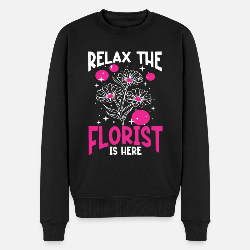 Floral Designer Floristik Blumen Florist - Männer Premium Bio Pullover - Schwarz