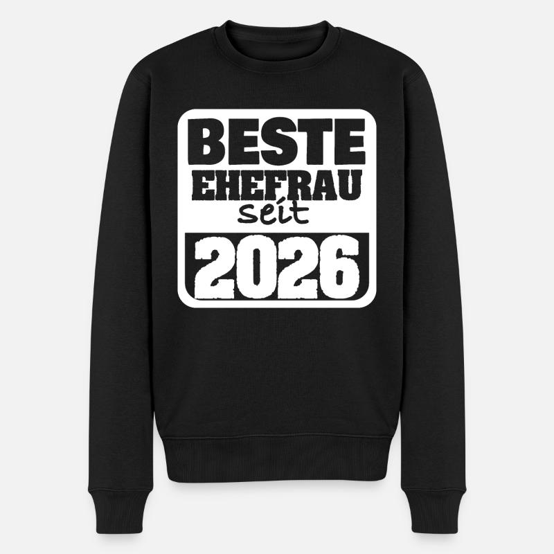 2026 - Männer Premium Bio Pullover - Schwarz