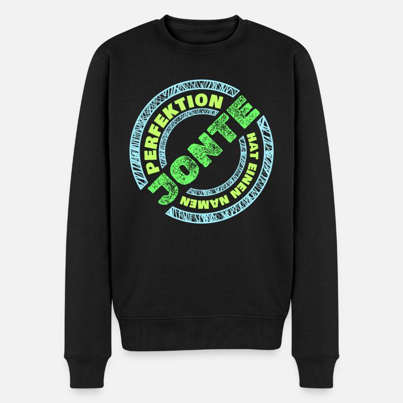 Jonte Jonte - Männer Premium Bio Pullover - Schwarz