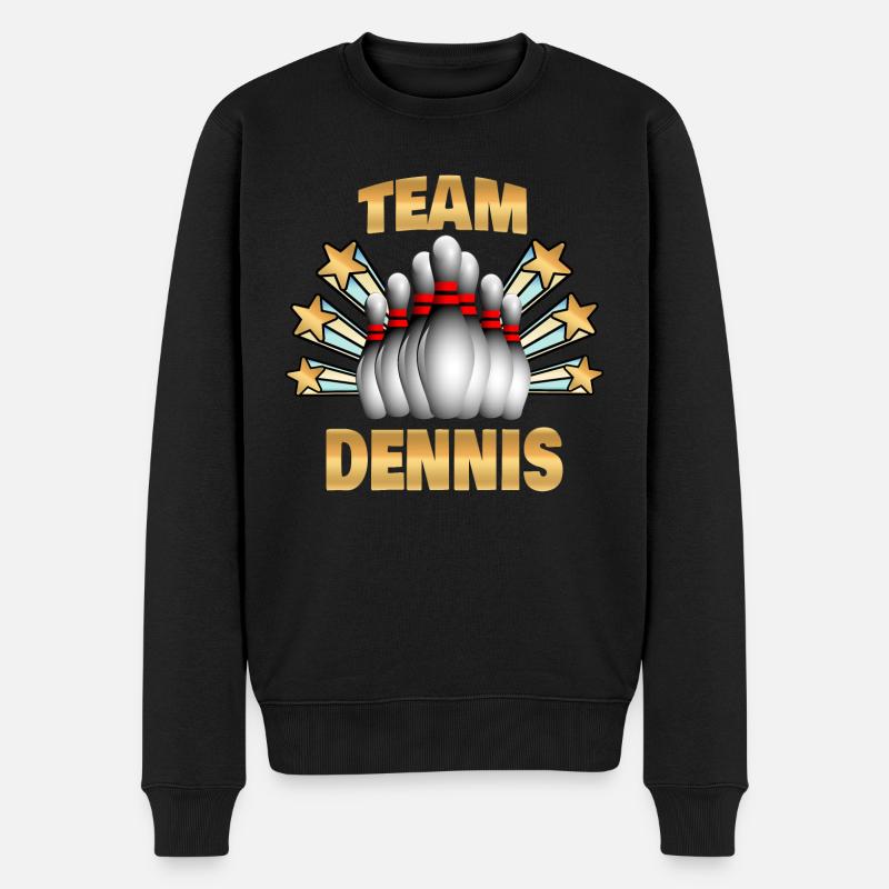 Bowling Dennis - Männer Premium Bio Pullover - Schwarz