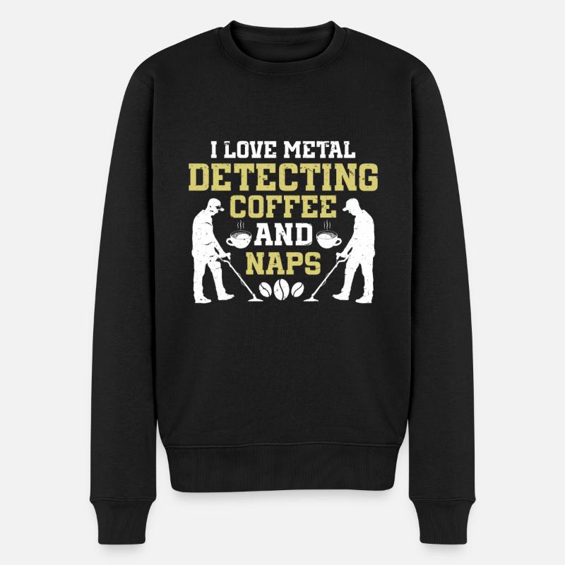 Metalldetektor Schatzsuche - Männer Premium Bio Pullover - Schwarz