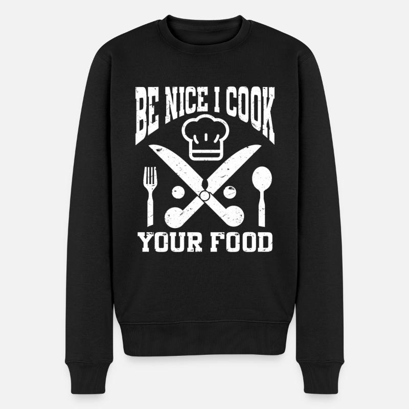 Chefkoch Küche Koch - Männer Premium Bio Pullover - Schwarz