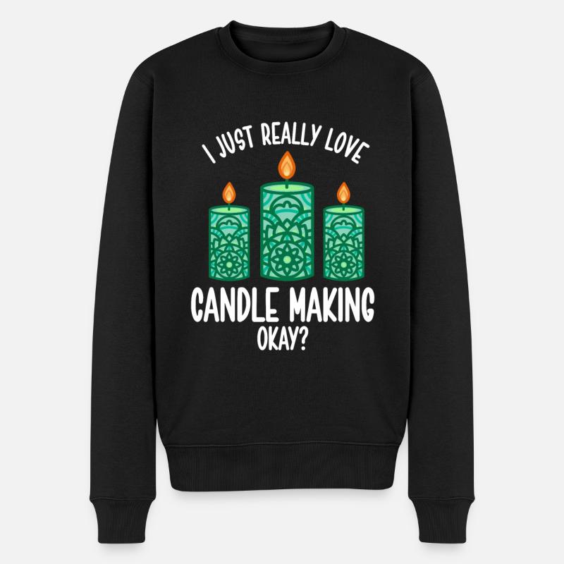 Candle Maker Candle Making - Men's Premium Organic Jumper - black