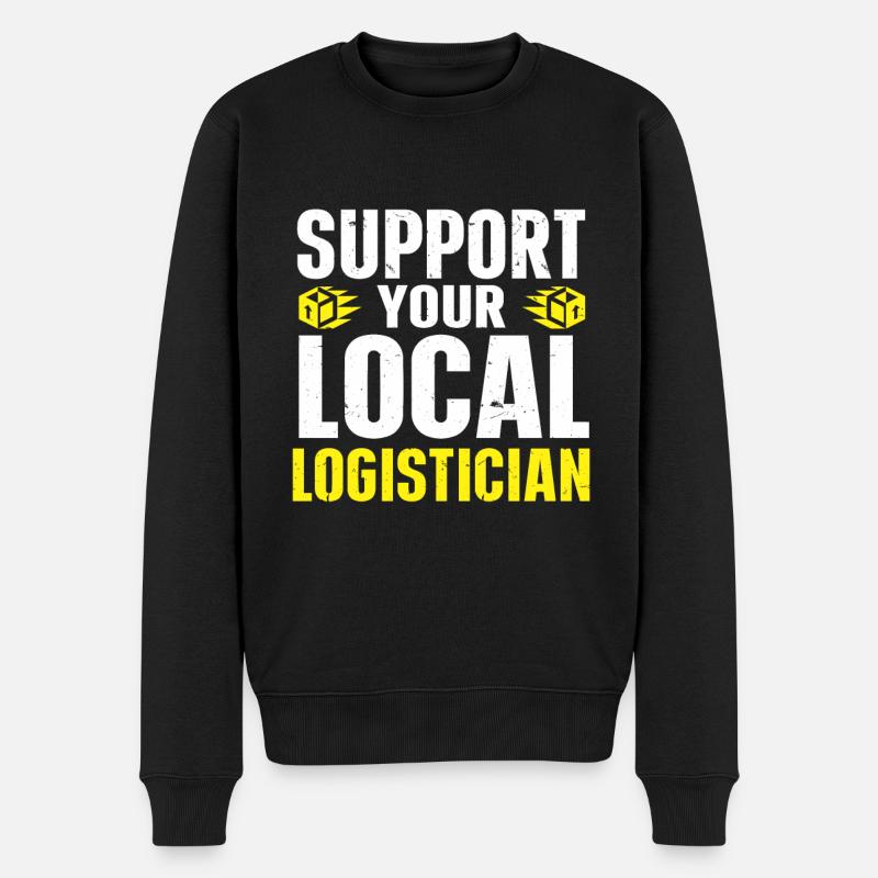 Logistiker Logistik - Männer Premium Bio Pullover - Schwarz