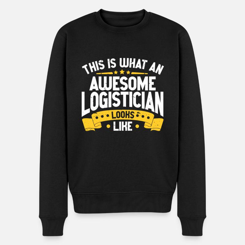 Logistiker Logistik - Männer Premium Bio Pullover - Schwarz