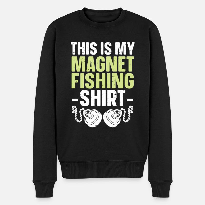 Magnetfischen - Männer Premium Bio Pullover - Schwarz