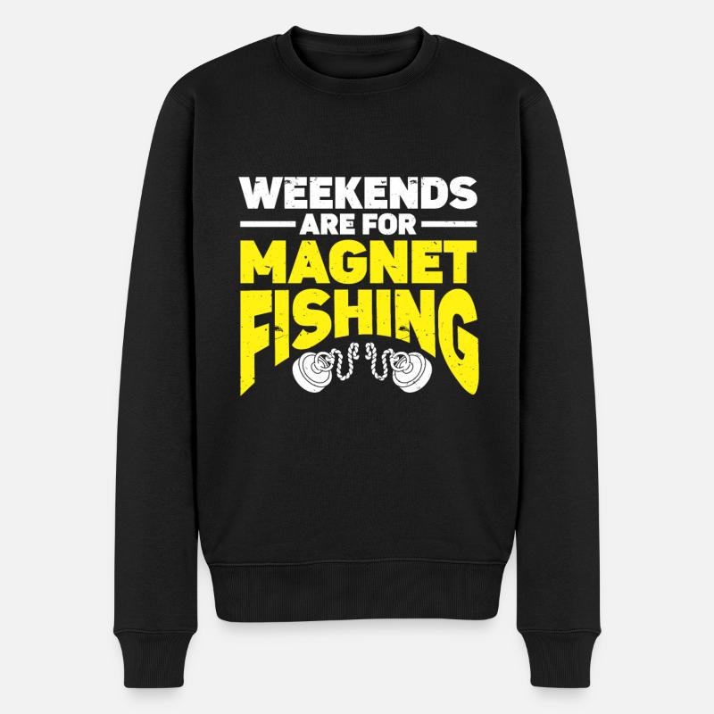 Magnetfischen - Männer Premium Bio Pullover - Schwarz