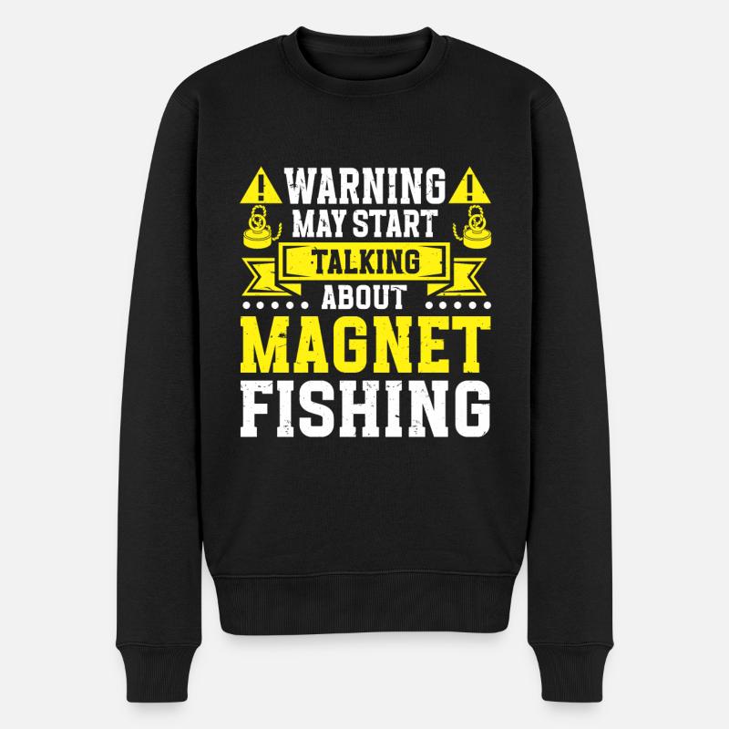 Magnetfischen - Männer Premium Bio Pullover - Schwarz