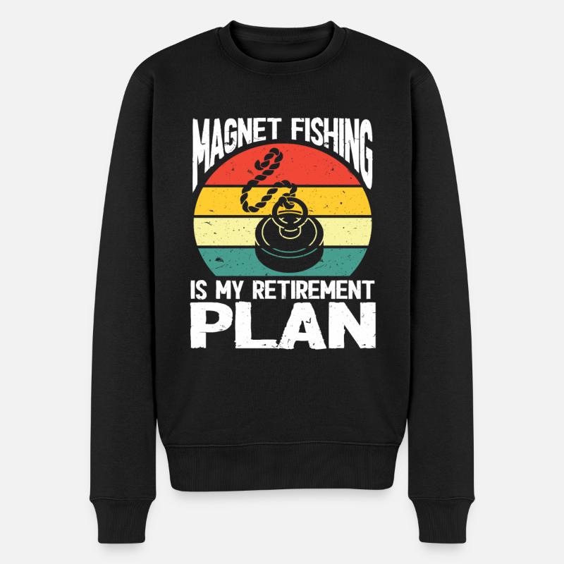 Magnetfischen - Männer Premium Bio Pullover - Schwarz