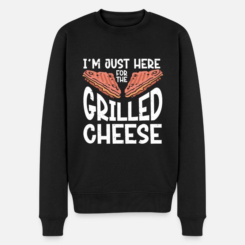 Käseliebhaber Käse - Männer Premium Bio Pullover - Schwarz