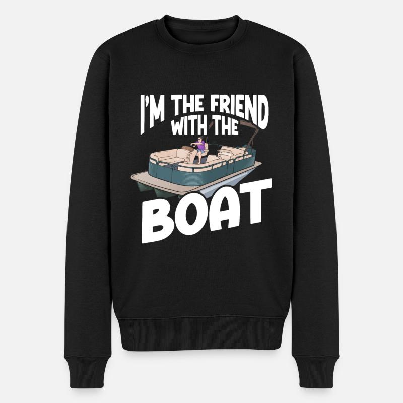 Ponton Bateau Ponton Capitaine - Pull Premium bio Homme - noir