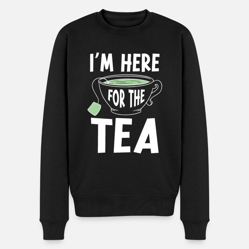 Tea Drinker Tea - Men's Premium Organic Jumper - black
