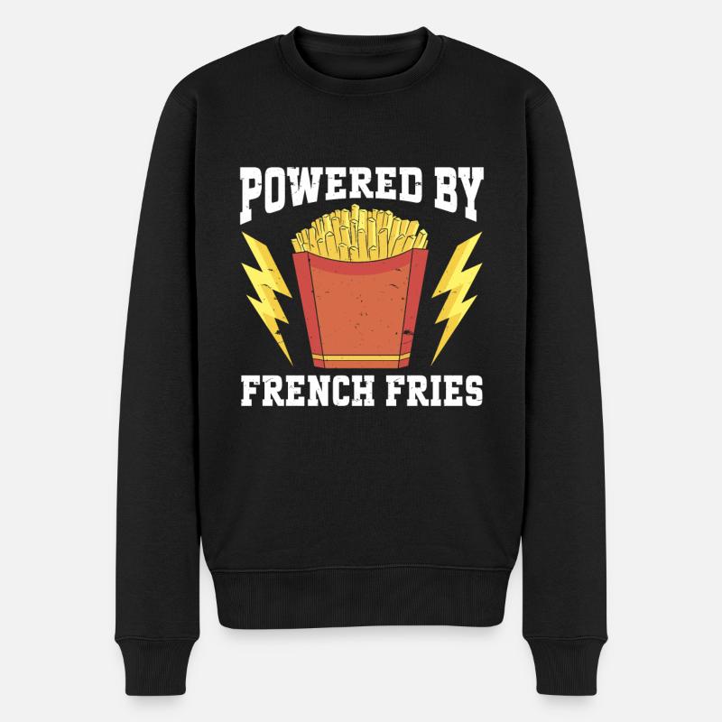 Restauration rapide Frites - Pull Premium bio Homme - noir