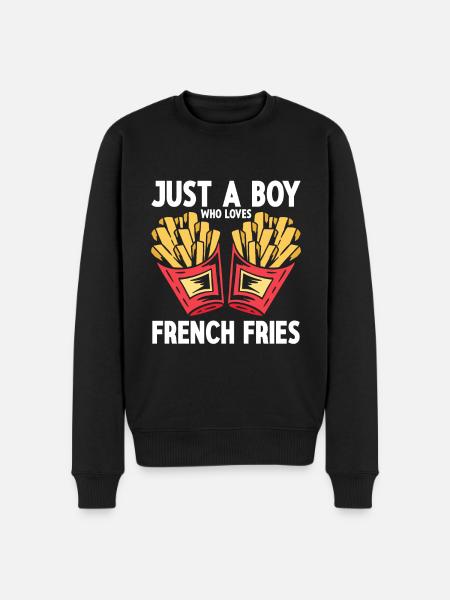 Restauration rapide Frites - Pull Premium bio Homme - noir