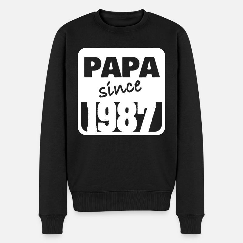 Papa 1987 - Pull Premium bio Homme - noir