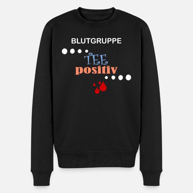 Blutgruppe TEE positiv - Männer Premium Bio Pullover - Schwarz