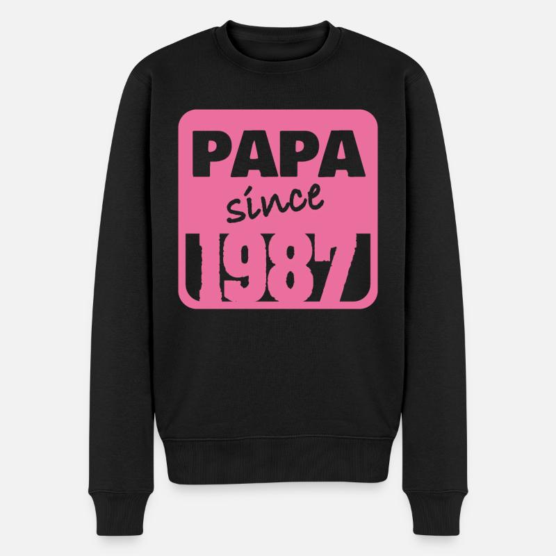 1987 - Männer Premium Bio Pullover - Schwarz