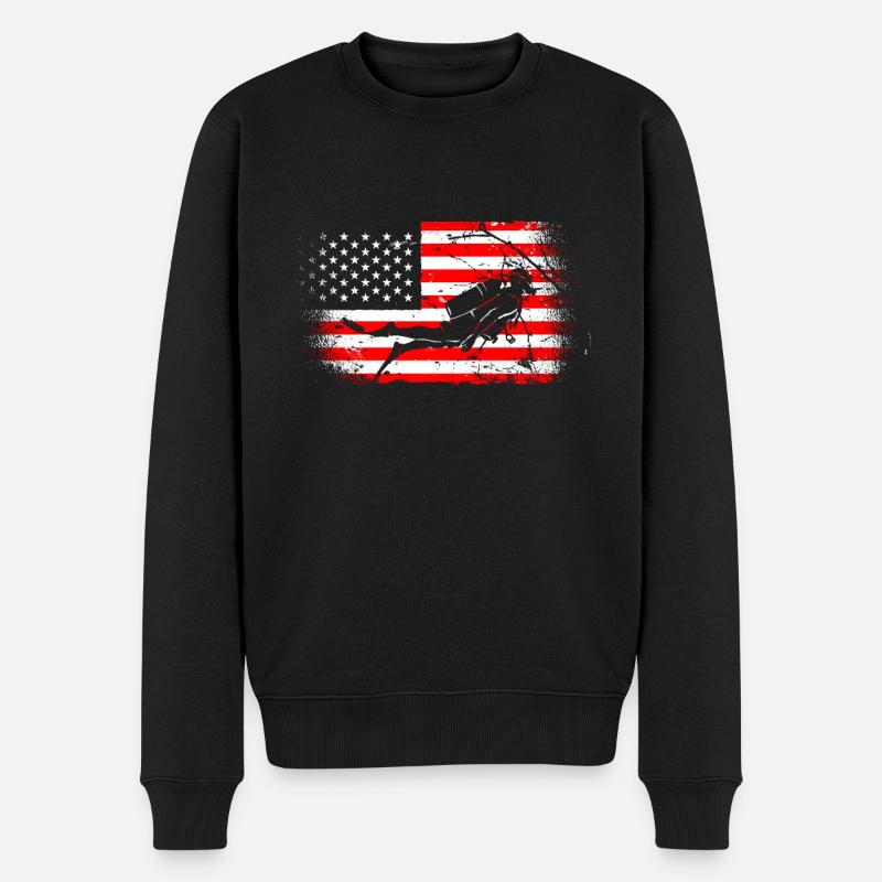 Tauchen Taucher - Männer Premium Bio Pullover - Schwarz