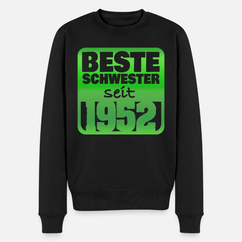 Geschwister 1952 - Männer Premium Bio Pullover - Schwarz
